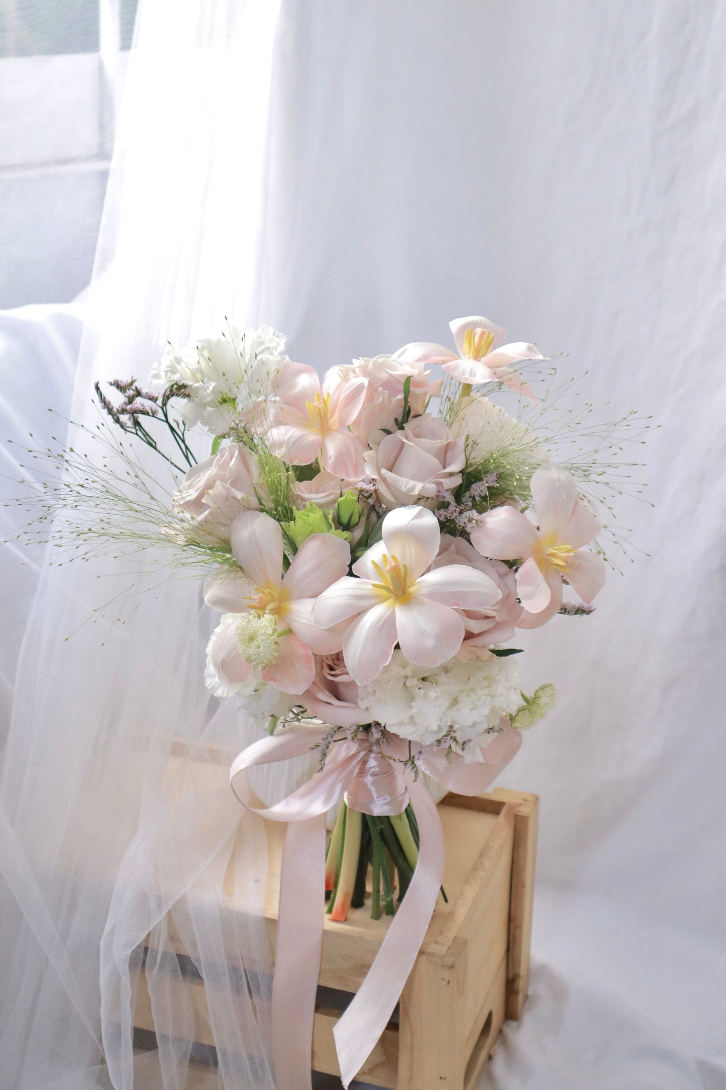 Harper Pink Tulip Bridal Bouquet