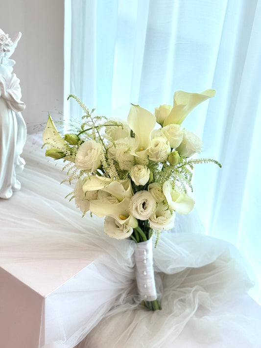 Serene Love White Theme Bridal Bouquet