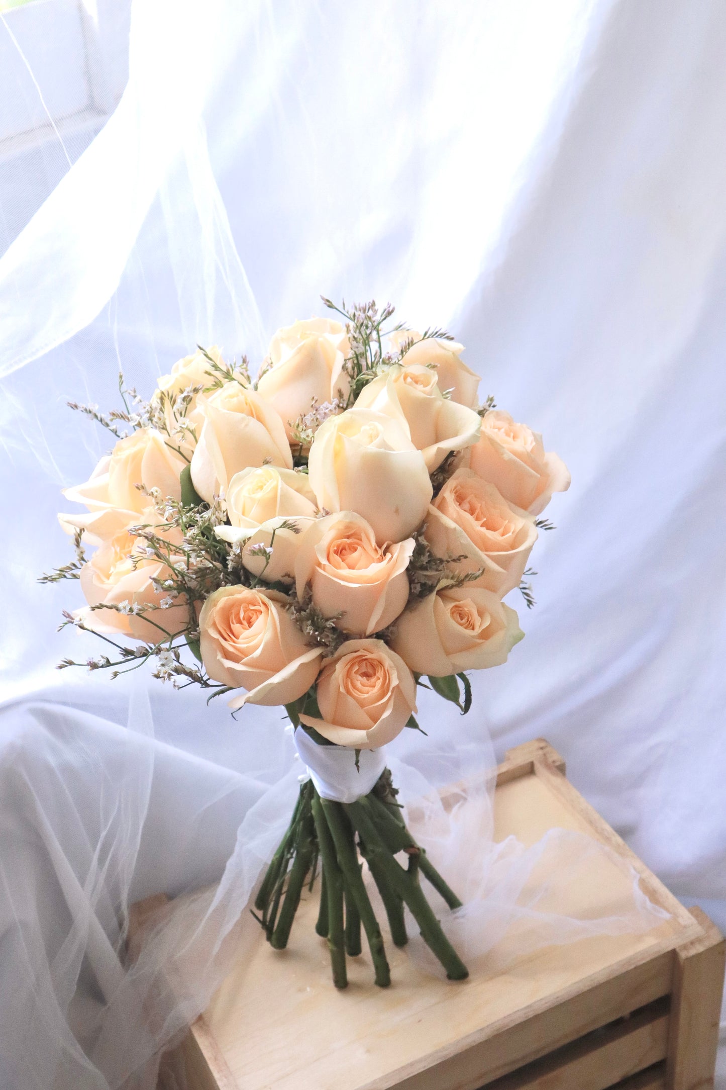 Champagne Rose Bridal Bouquet