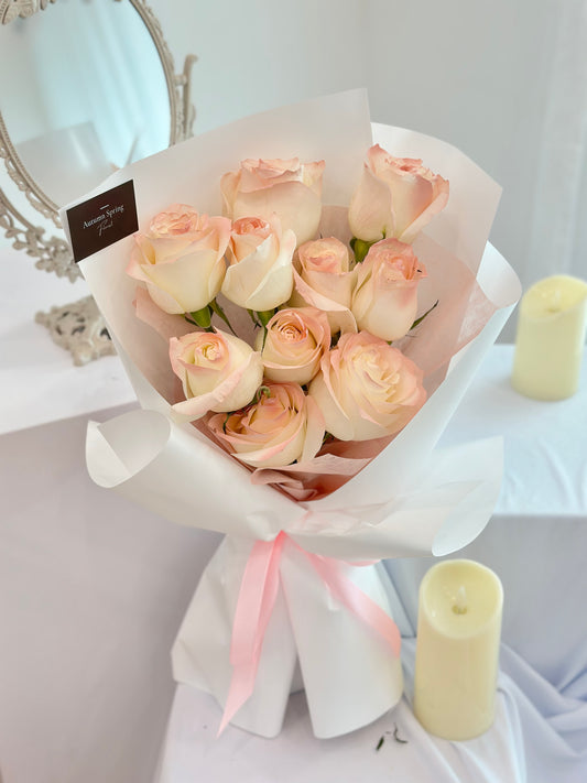 Spring Fling Roses spray pink Flower Bouquet