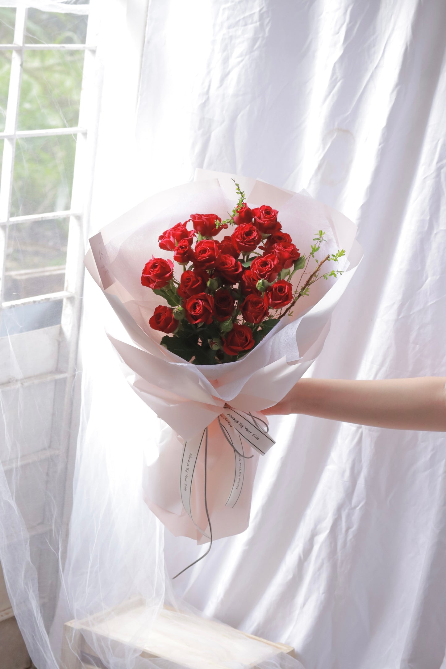 Valentina Red Rose Spray Bouquet