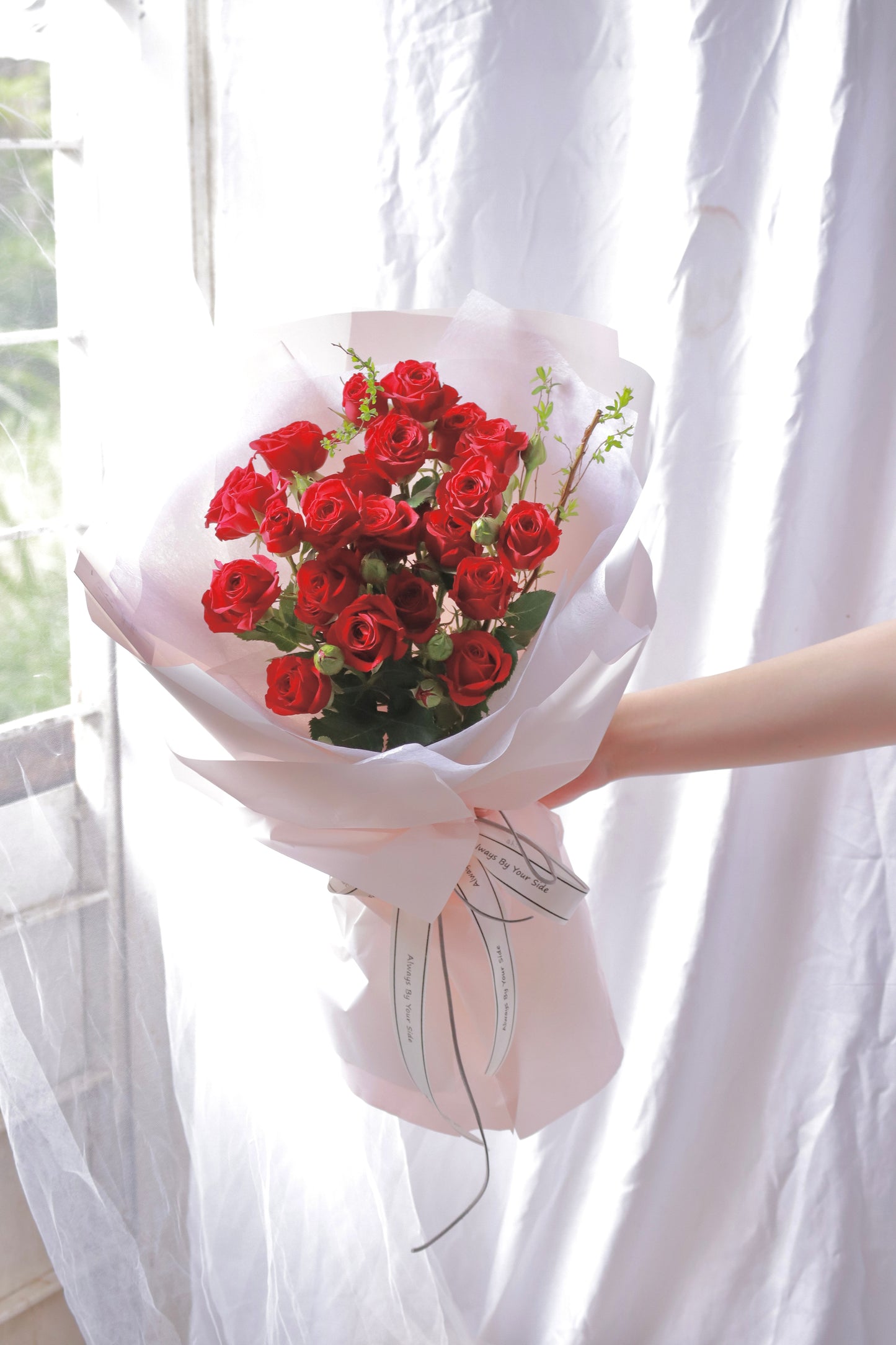 Valentina Red Rose Spray Bouquet