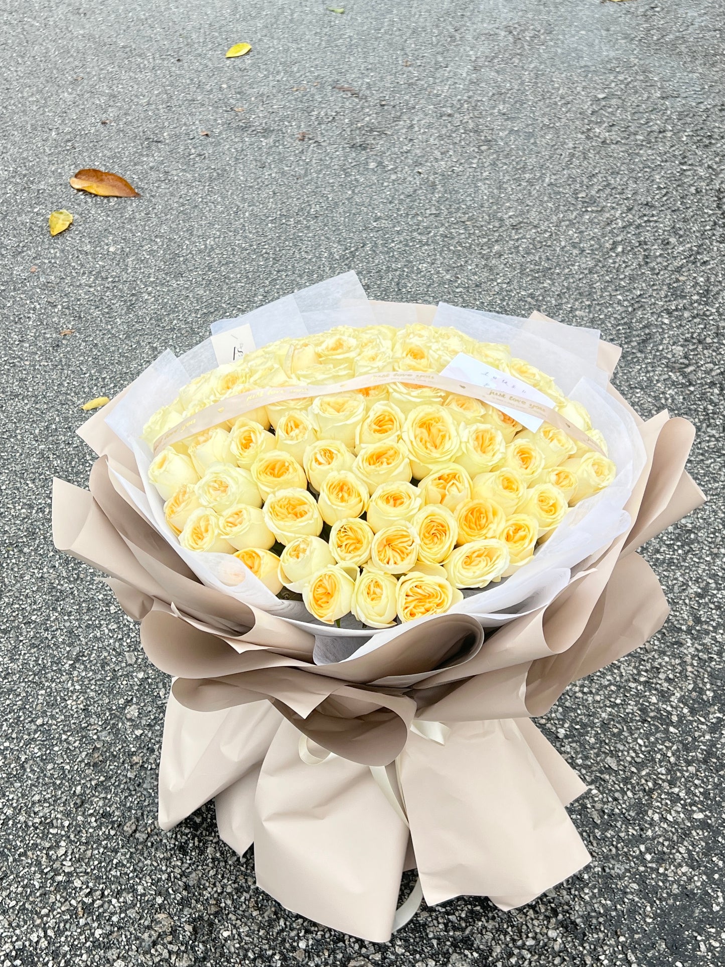 Luminous Yellow 99 Rose Bouquet
