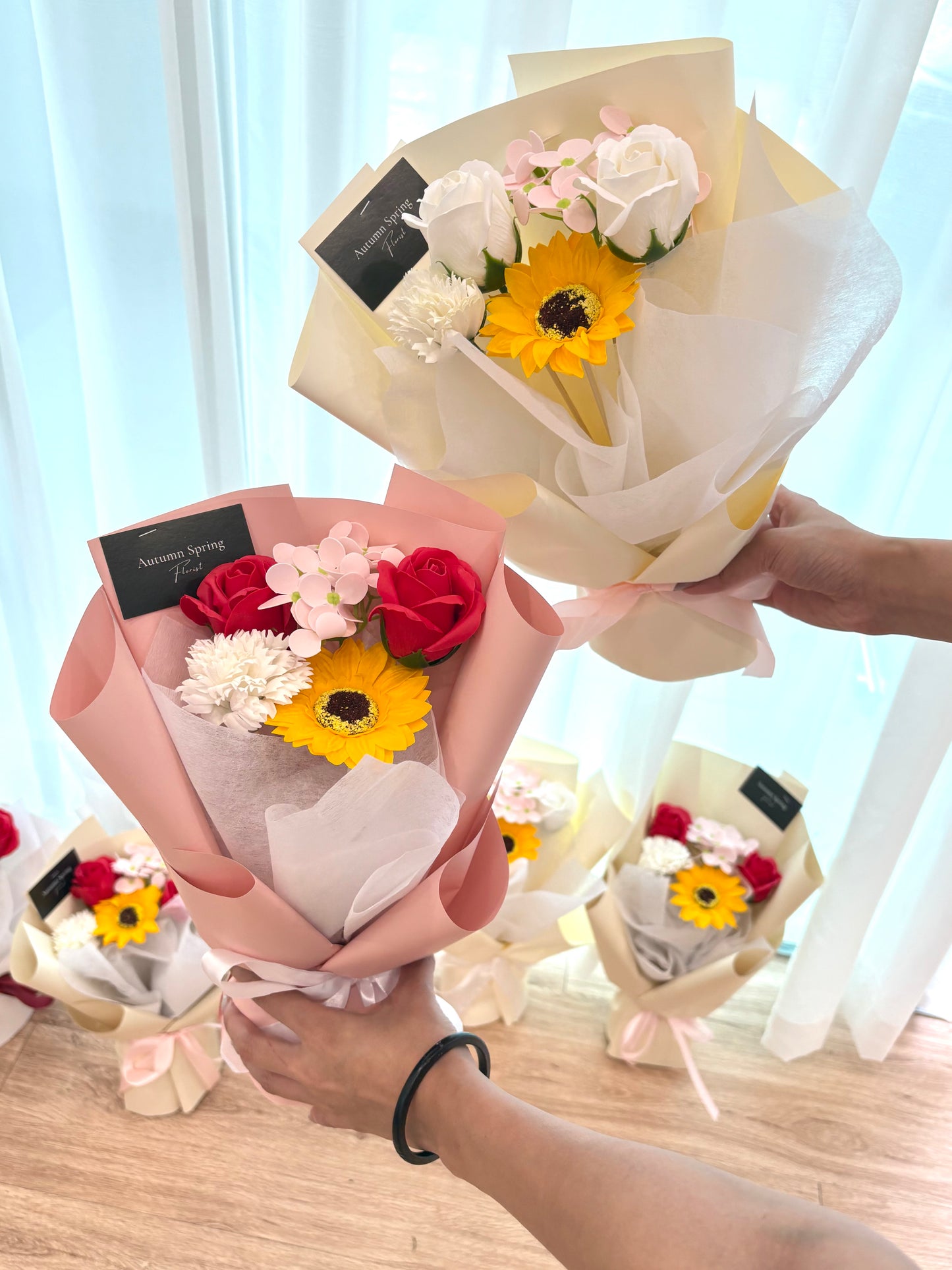 Mini Sunflower Soap Graduation Bouquet
