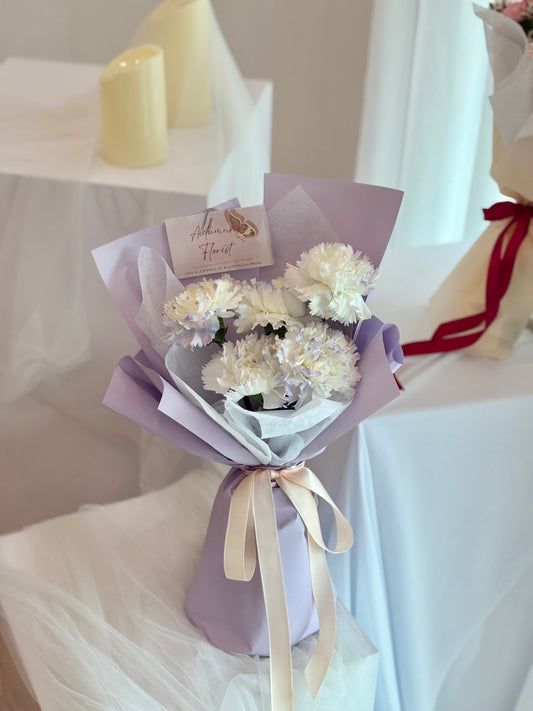 Timeless Purple Love Fresh Carnation Bouquet