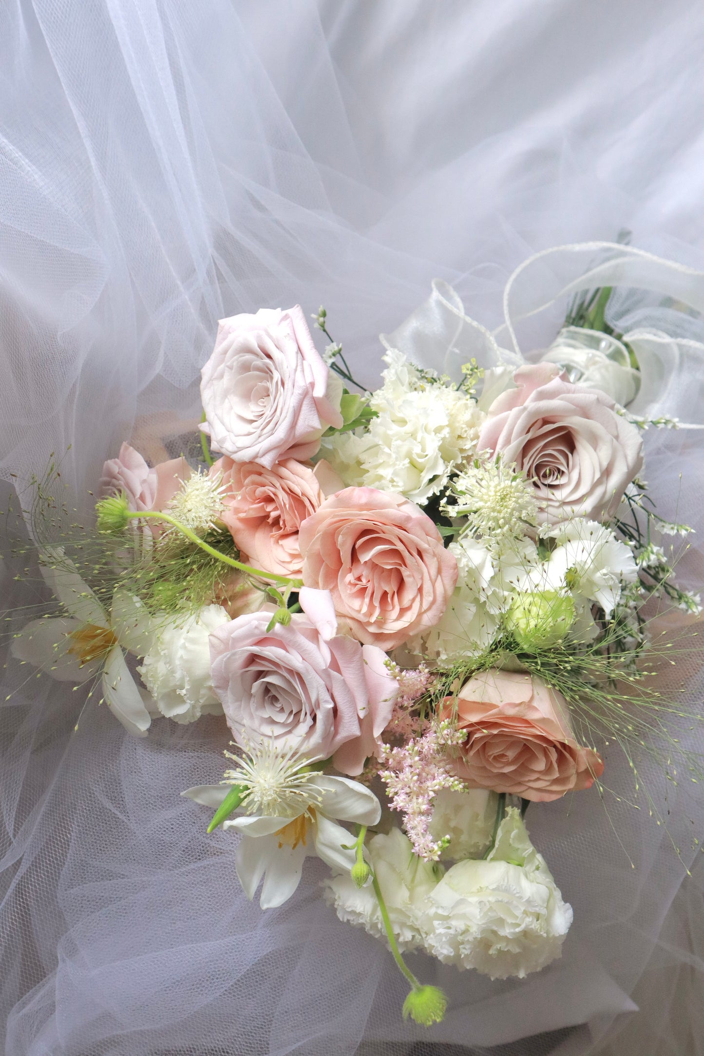 French Stye Garden Mixed Flower Bridal Bouquet