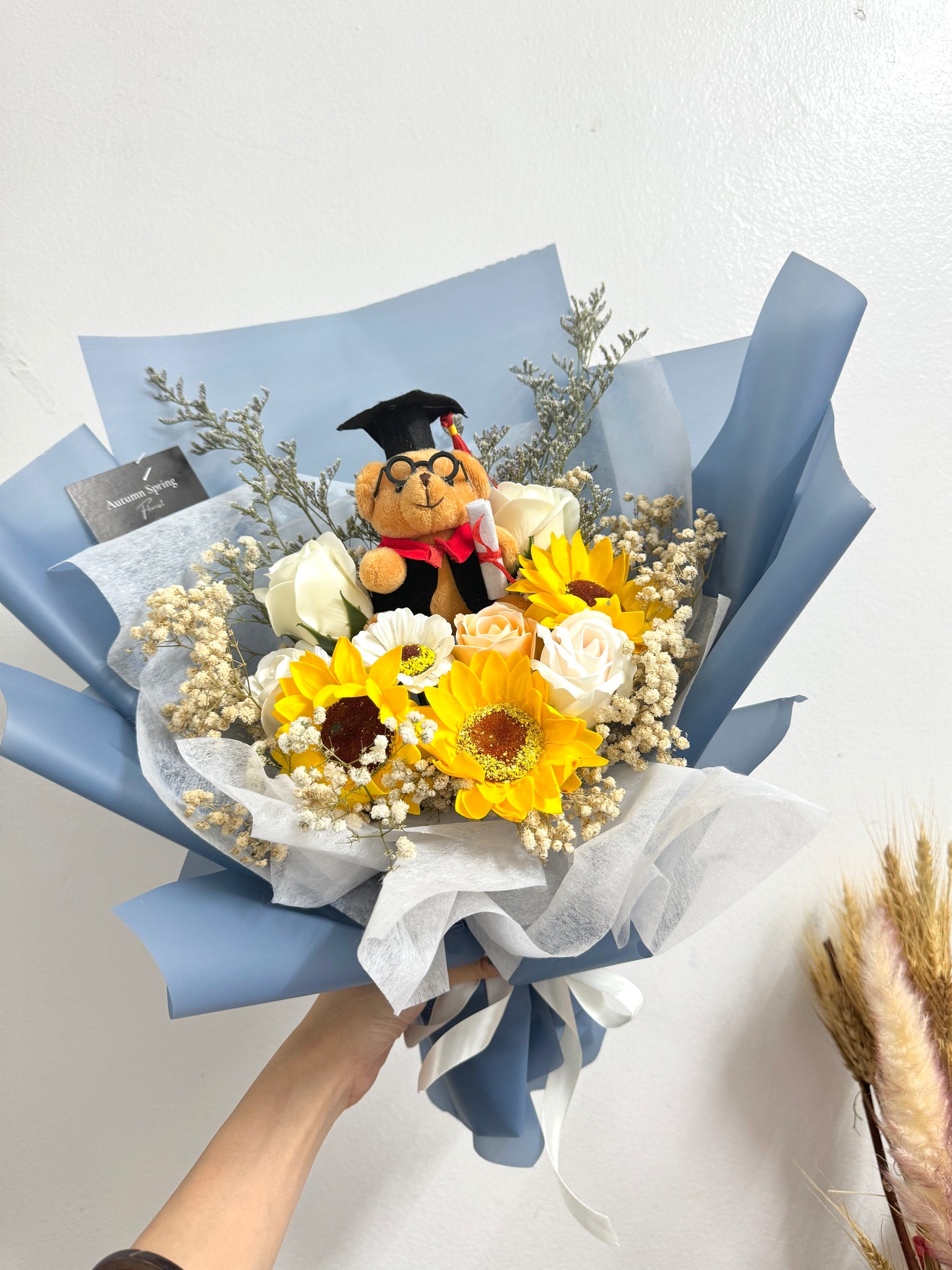 Golden Sucess Soap Flower Bouquet