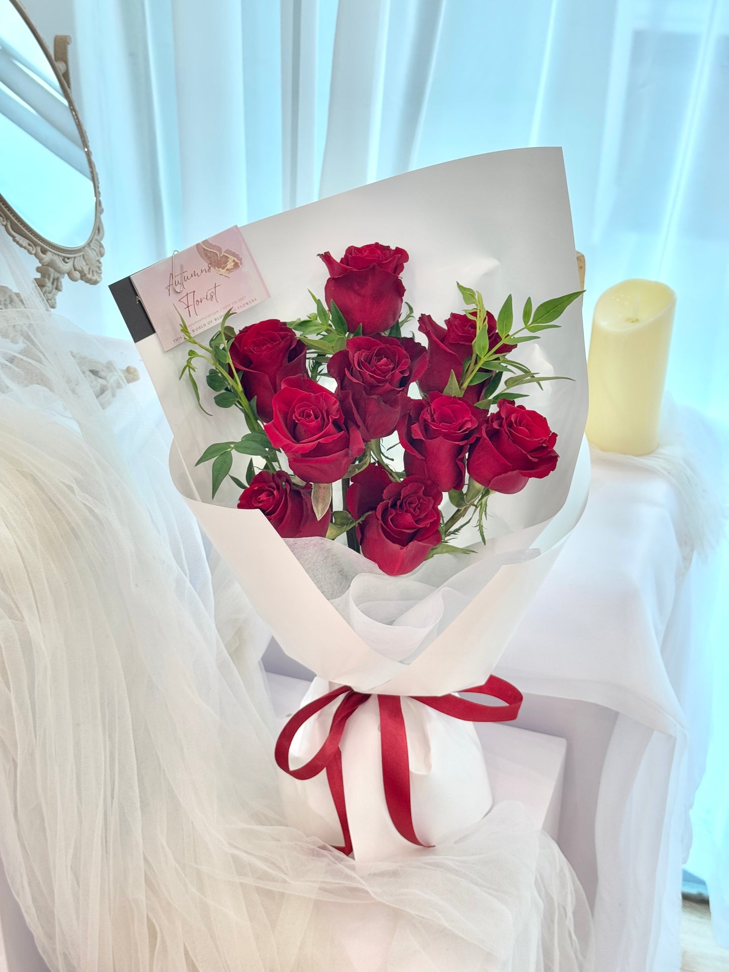 Margenta Premium Red Rose Flower Bouquet