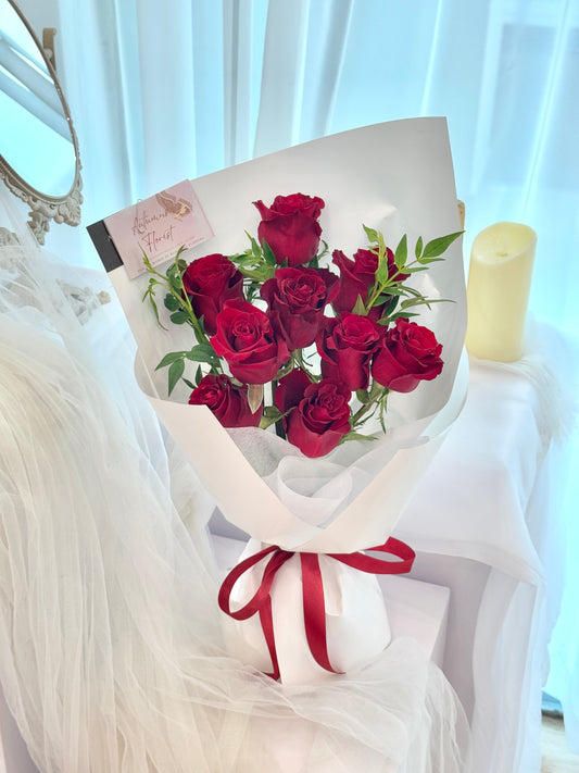 Margenta Premium Red Rose Flower Bouquet