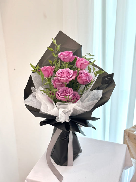 Eternal Embrace Purple Roses Bouquet