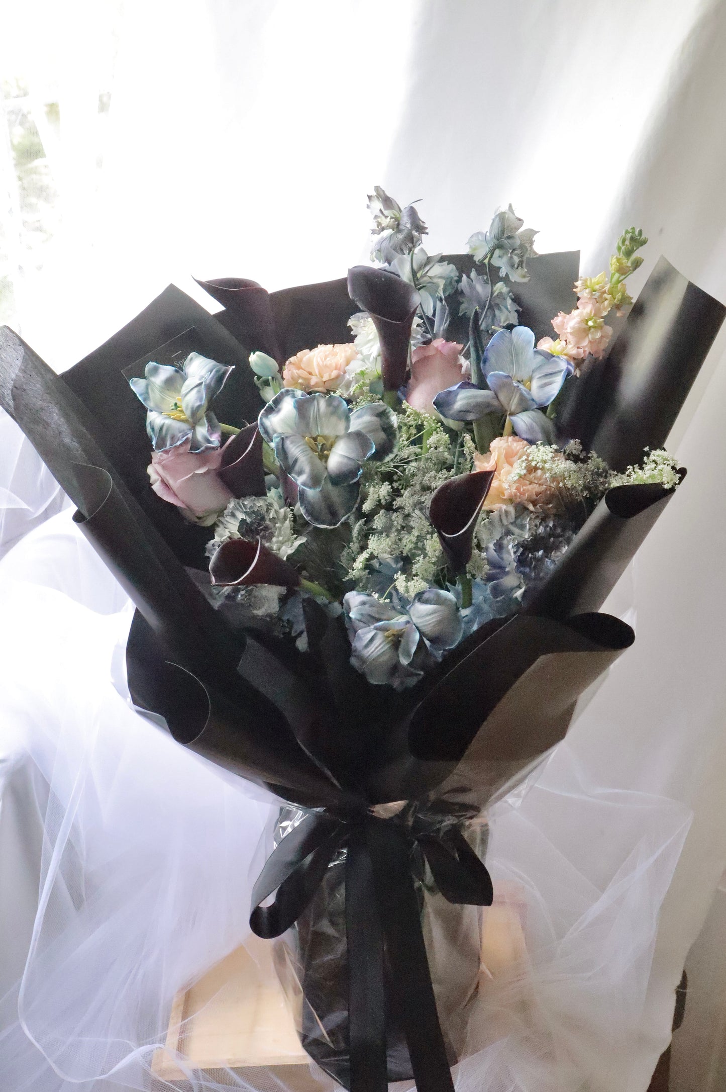Shadowed Grace Calla Lily Mixed Flower Bouquet