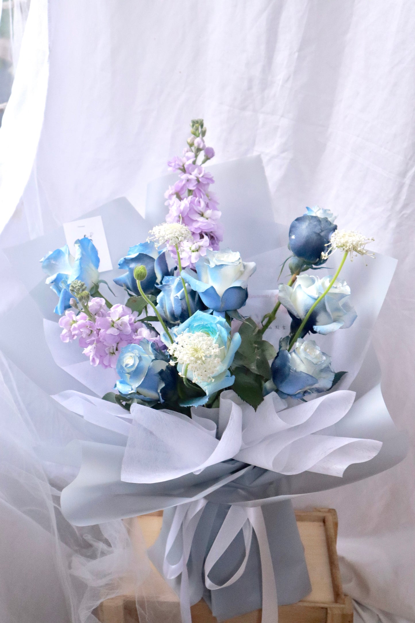 Poseidon Blue Mixed Flower Boquet