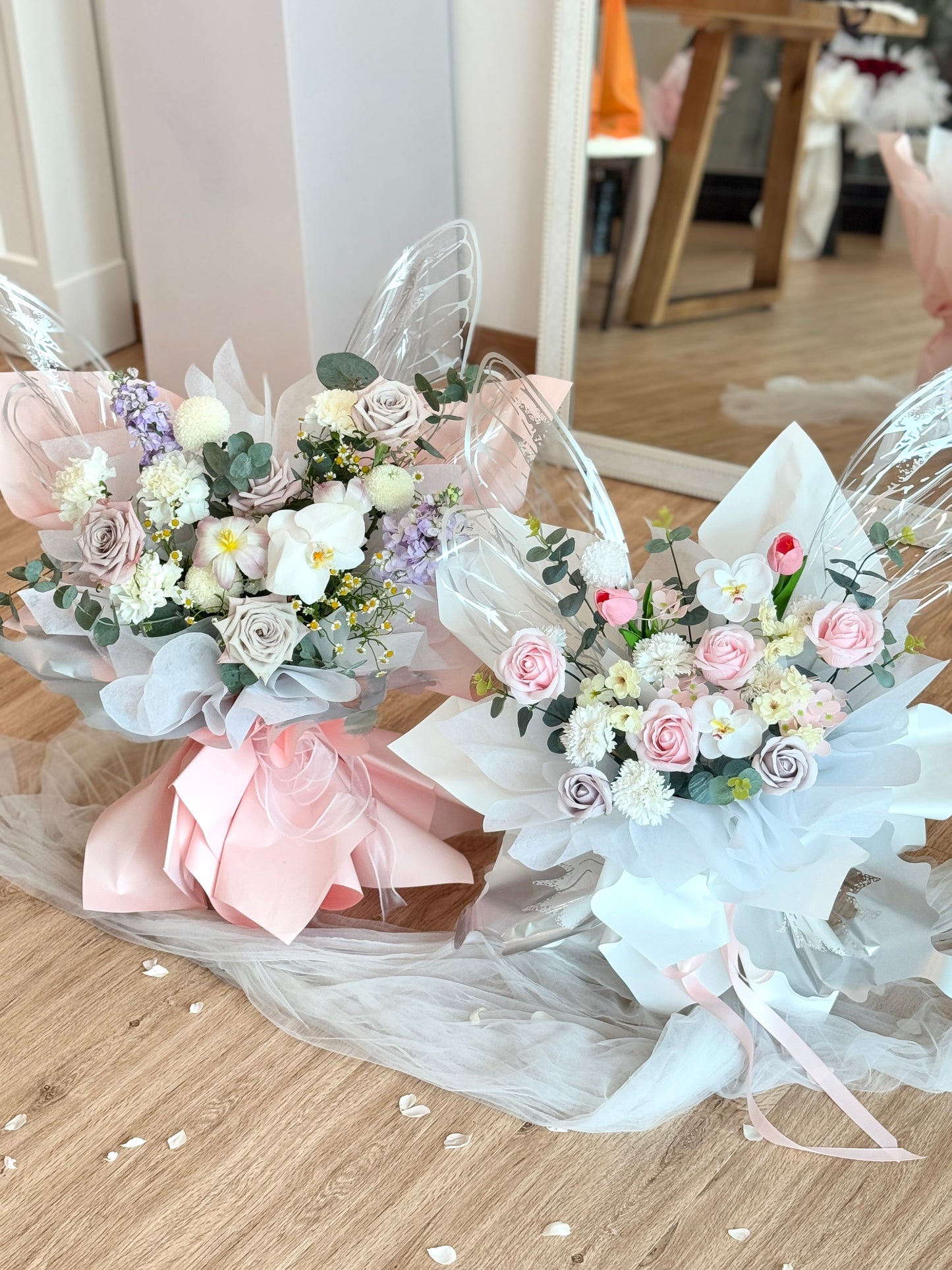 Butterfly Design Floral Melody Orkid Mixed Flower Bouquet