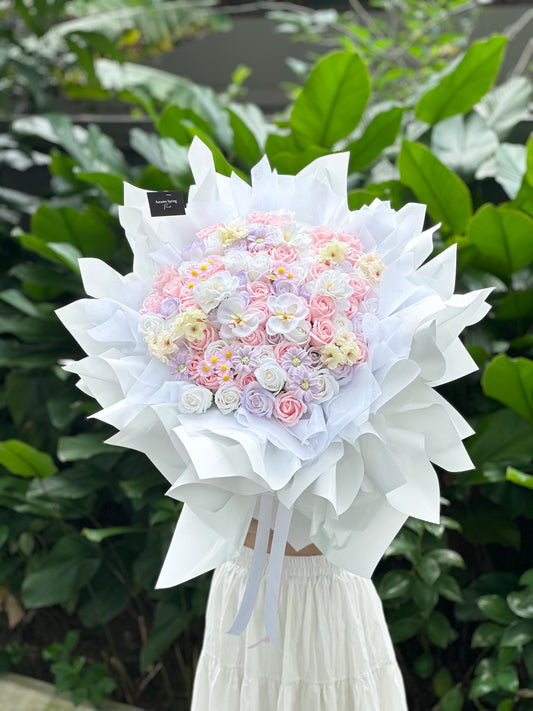 Pastel Whispers Soap Flower Bouquet