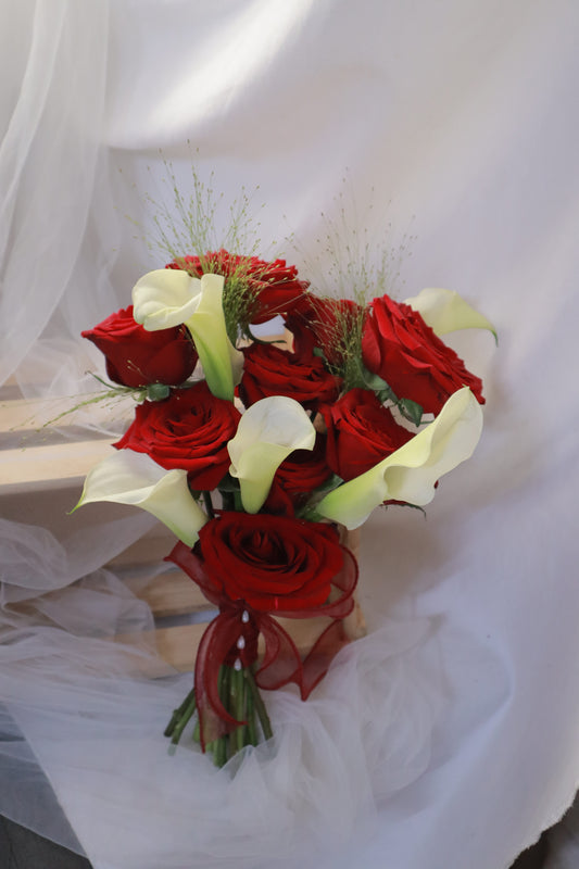 Ti Amo Rose & Calla Lily Bridal Bouquet