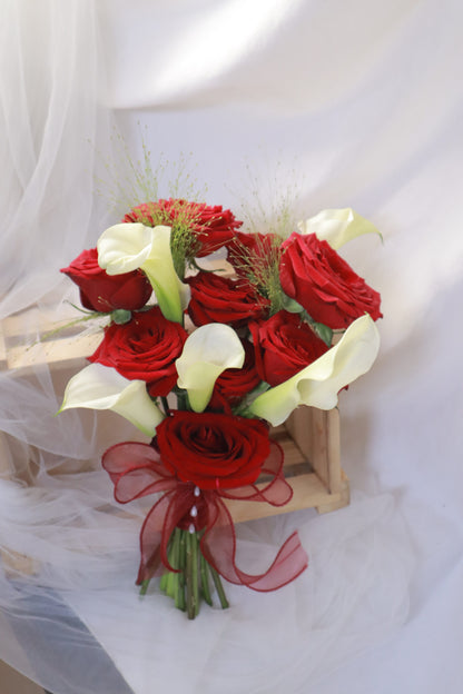 Ti Amo Rose & Calla Lily Bridal Bouquet