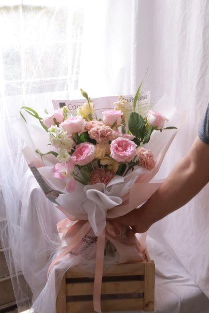 Mori Pink Rose Bouquet