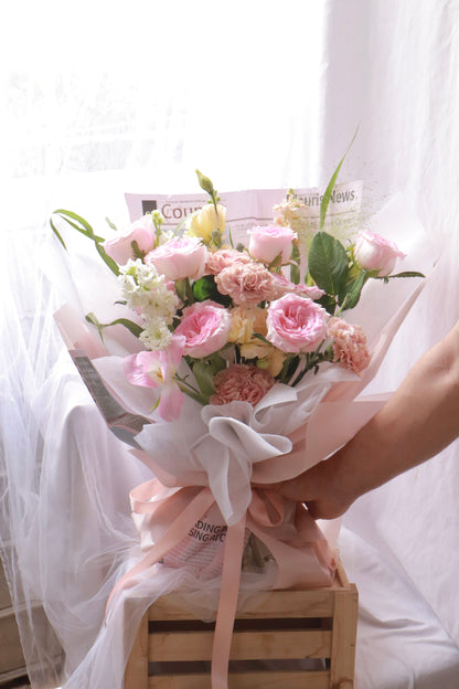 Mori Pink Rose Bouquet