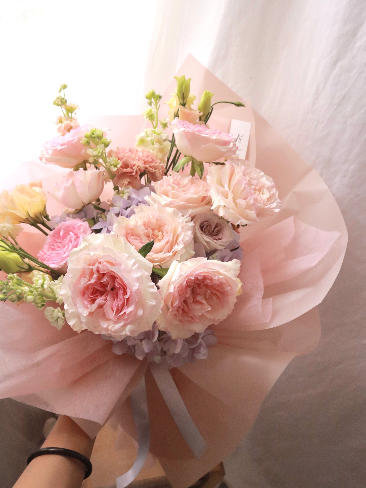 Sweet Garden Pink Rose Bouquet