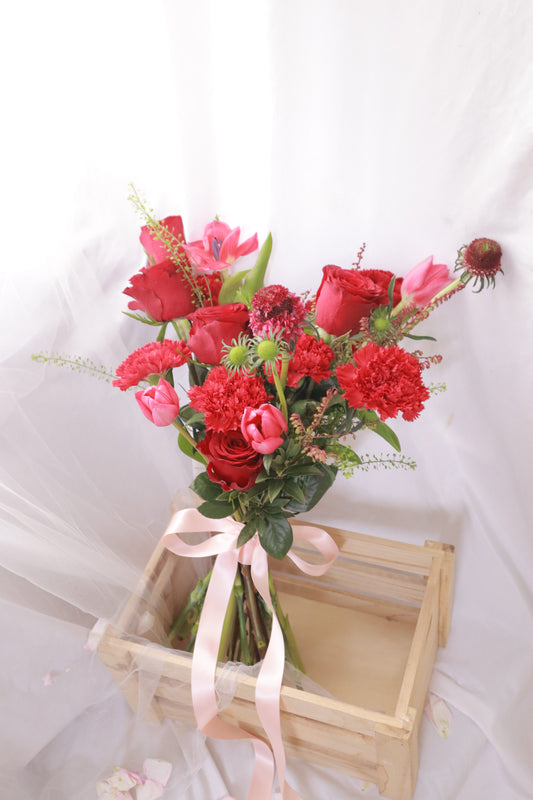 Red Heart Bridal Bouquet