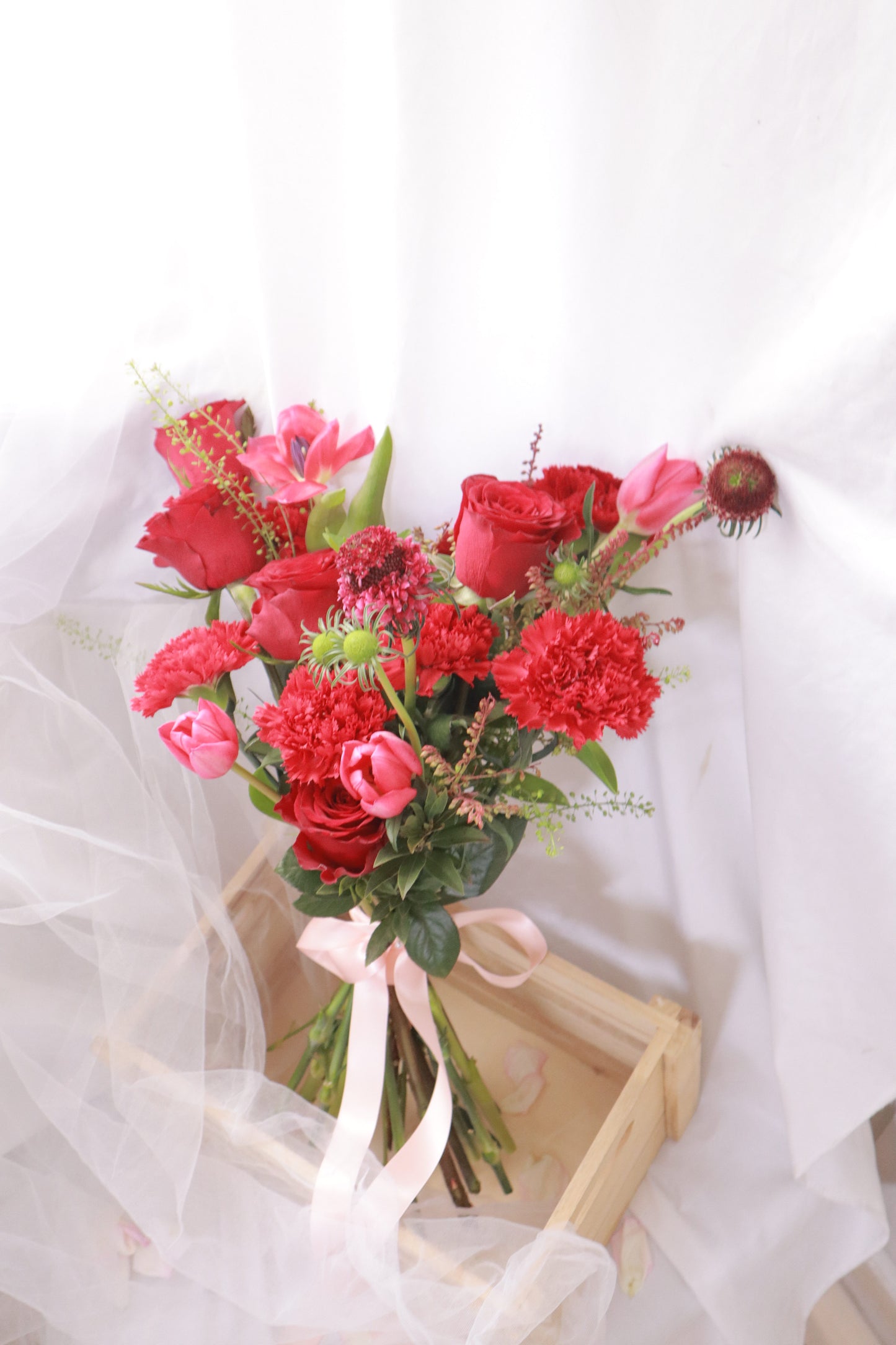 Red Heart Bridal Bouquet