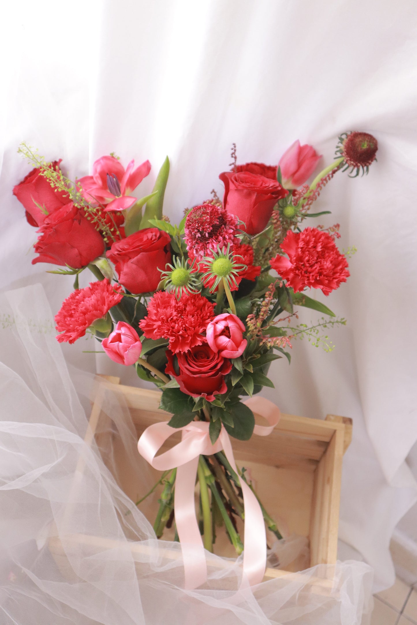 Red Heart Bridal Bouquet