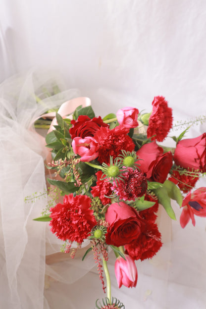 Red Heart Bridal Bouquet