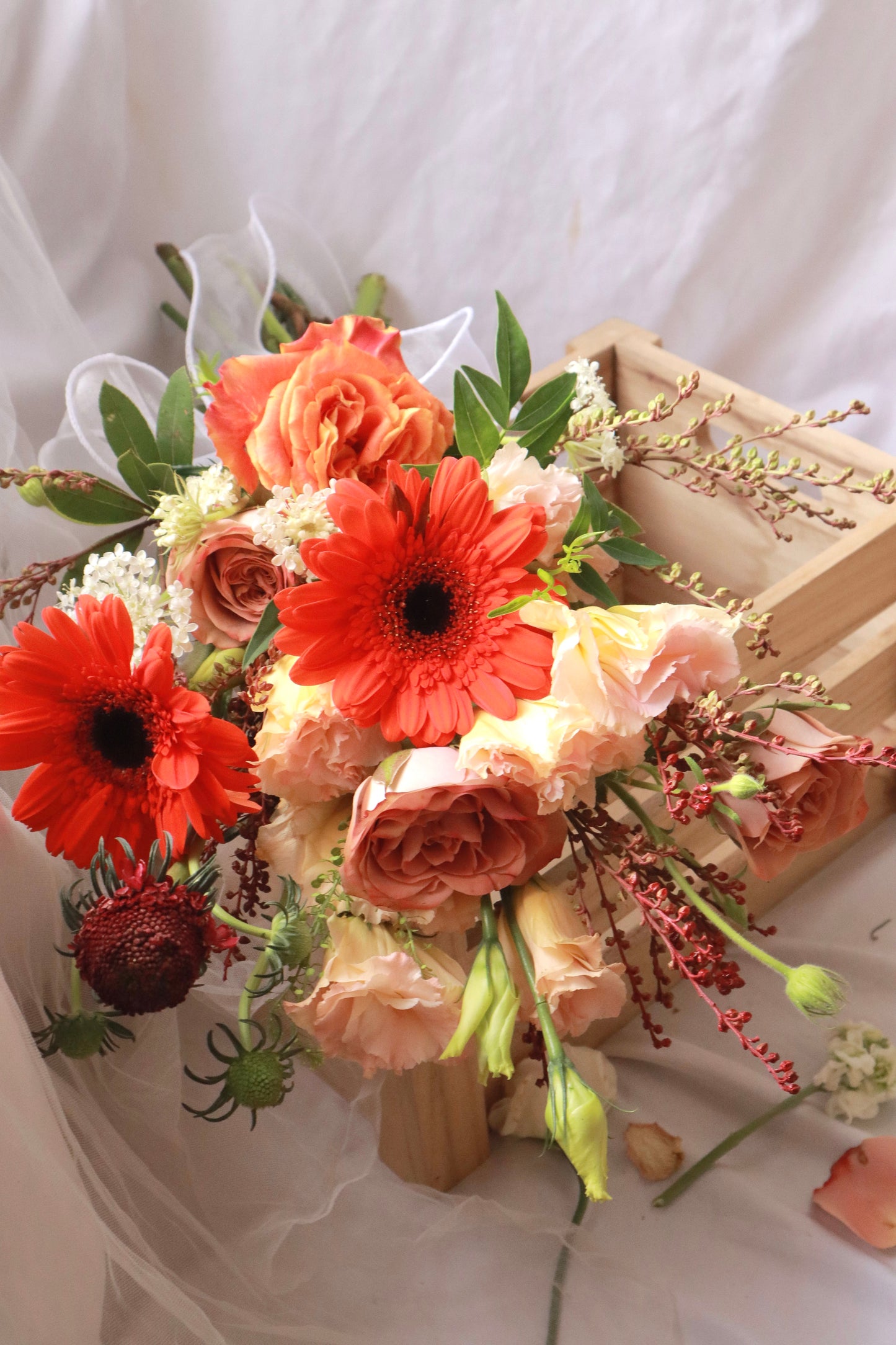 Tangy Orange Bridal Bouquet