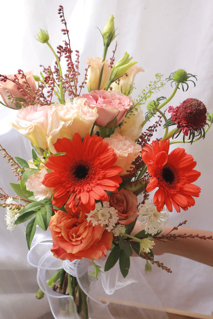 Tangy Orange Bridal Bouquet