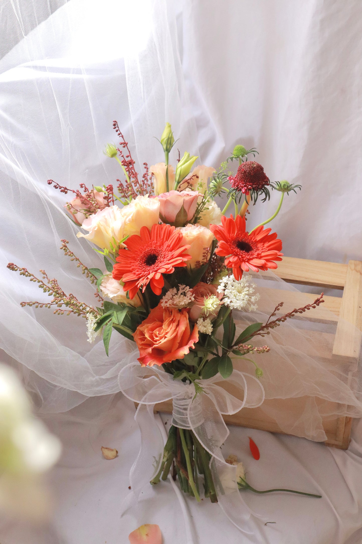 Tangy Orange Bridal Bouquet