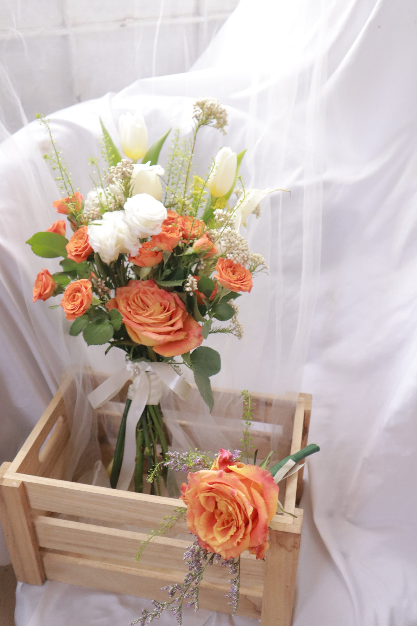 Pandora Orange Bridal Bouquet