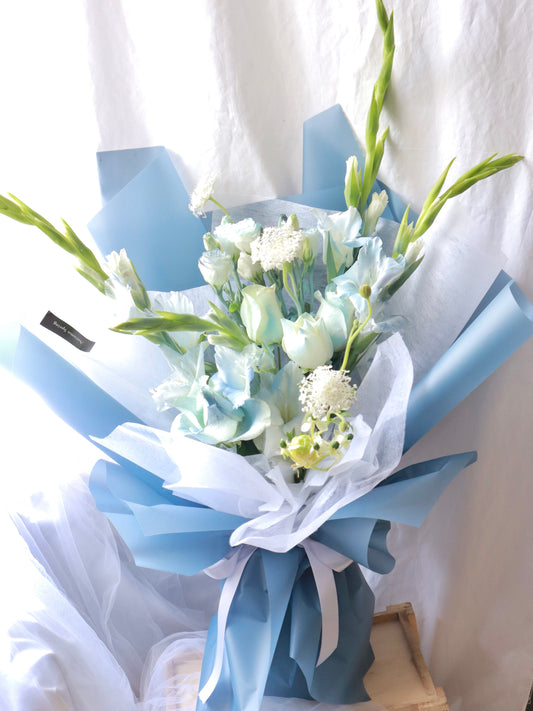 Azure Dreams Mixed Flower Bouquet