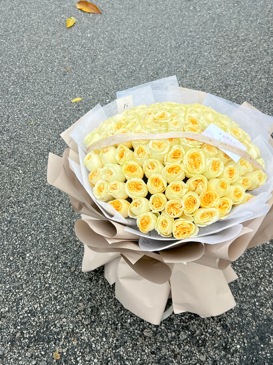 Luminous Yellow 99 Rose Bouquet