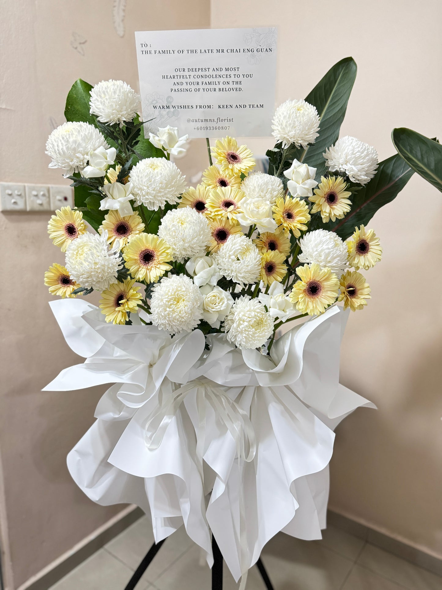 Angle Glory Condolences/ Funeral Flower Stand