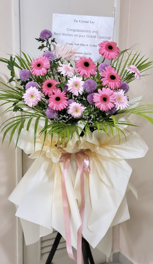 Bountiful Pink Grand Opening Flower Stand