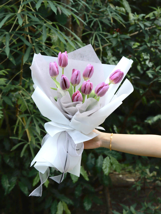 Viola Purple Tulip Bouquet