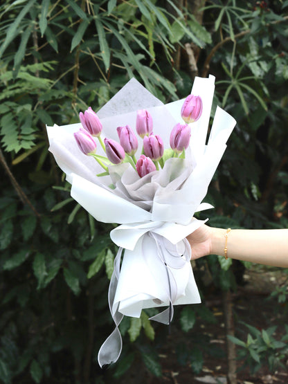 Viola Purple Tulip Bouquet