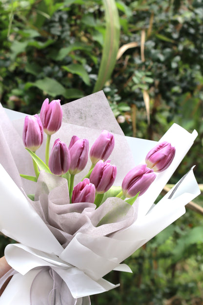 Viola Purple Tulip Bouquet