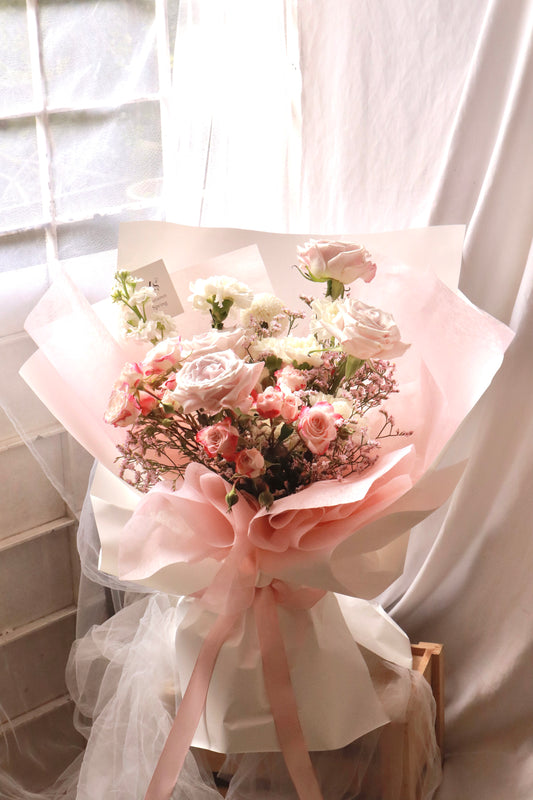 Rosy Serenity Rose Bouquet