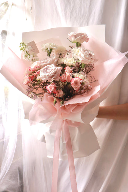 Rosy Serenity Rose Bouquet