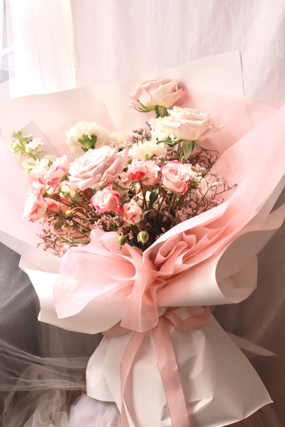 Rosy Serenity Rose Bouquet