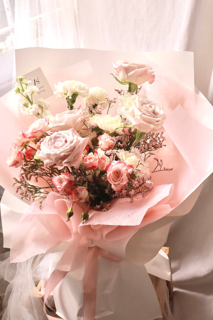 Rosy Serenity Rose Bouquet