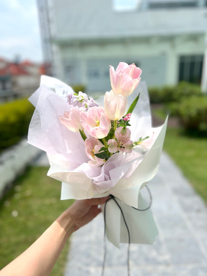 Chibi Pink Tulip Bouquet