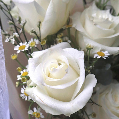 Truly White Rose Bouquet