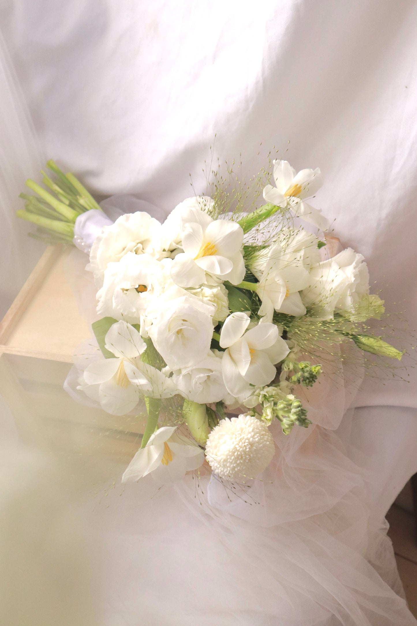 Snowy White Bridal Wedding Bouquet