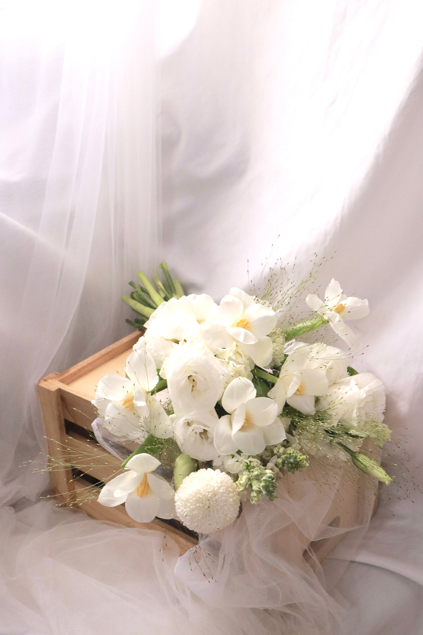 Snowy White Bridal Wedding Bouquet