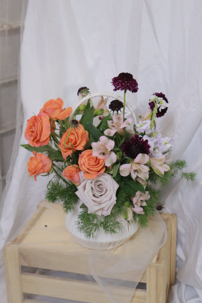 Timeless Garden Flower Basket