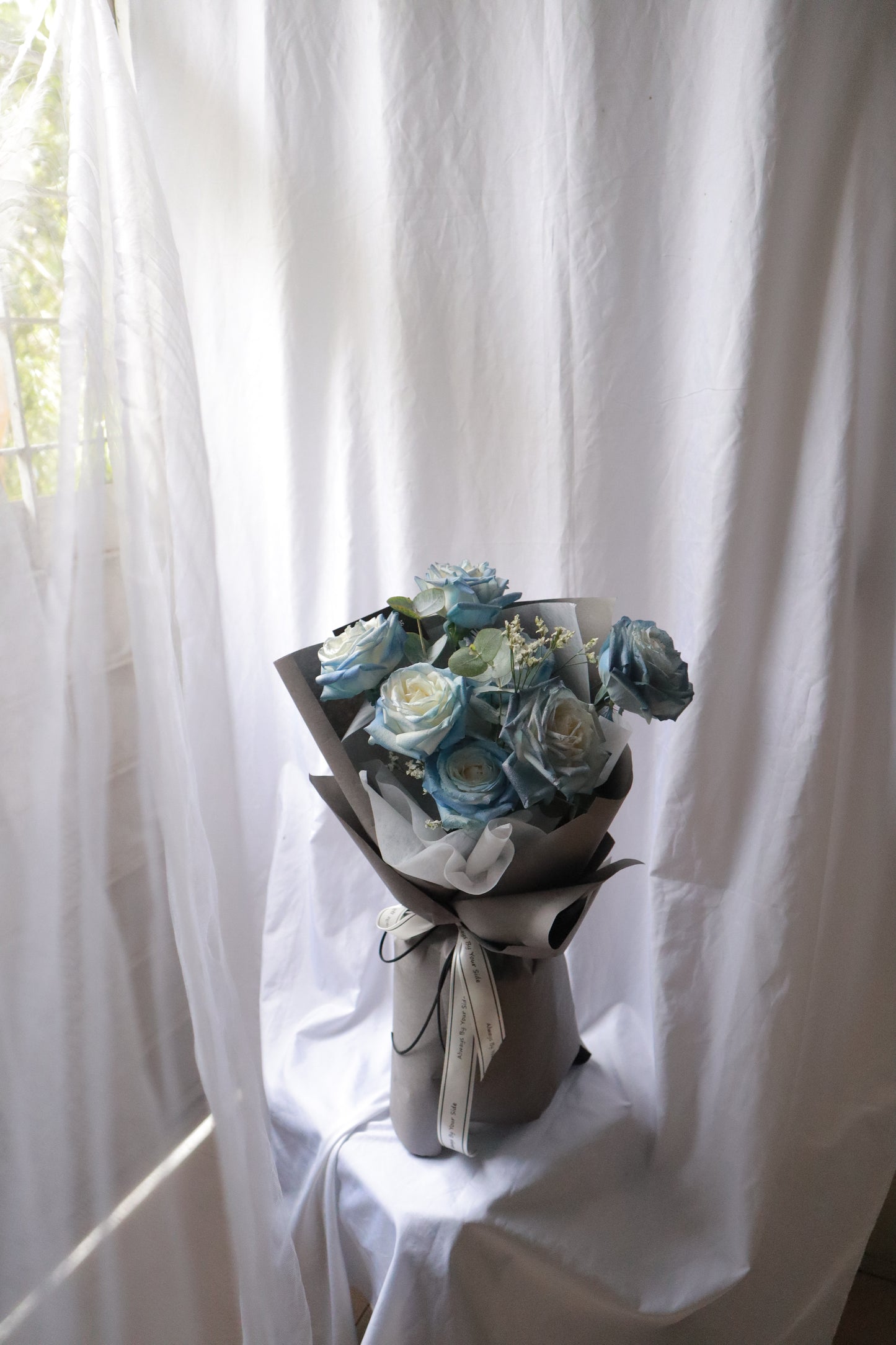 Silvermist Blue Rose Bouquet