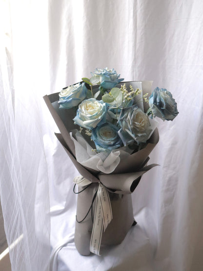 Silvermist Blue Rose Bouquet