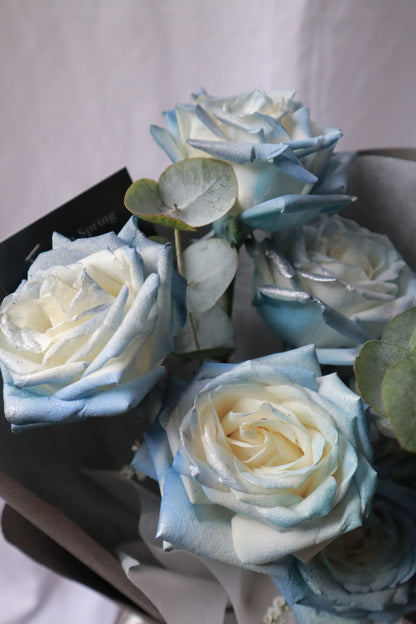 Silvermist Blue Rose Bouquet